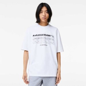 Lacoste Loose Fit Organic Algodon Pique Blancas | 6041-WTMOI