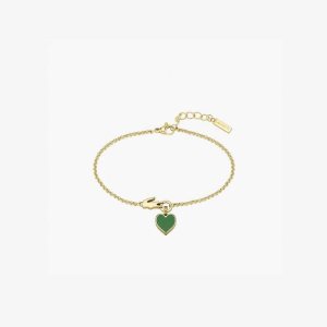 Lacoste Love My Croc Bracelet Doradas Verde | 2971-PMCEN