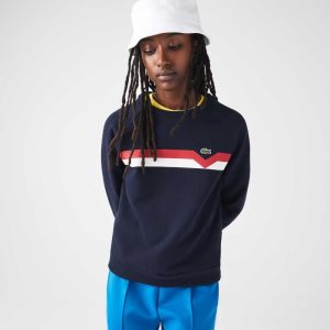 Lacoste Made in France Colorblock Organic Algodon Azul Marino Azules Blancas Rojas | 8517-EPLZV