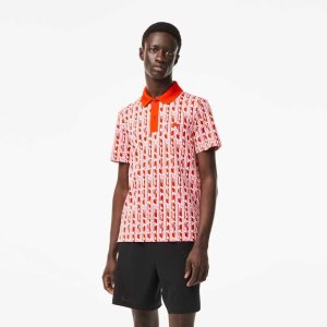 Lacoste Movement Two-Tone Printed Rosas Rojas | 0451-ESVZK