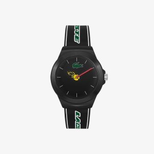 Lacoste Neocroc Black Silicona Correa Negras | 7025-XKPCT