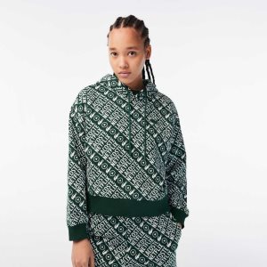 Lacoste Netflix Organic Algodon Hoodie Verde Blancas | 2546-TPACI