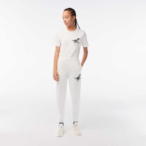 Lacoste Netflix Super Soft Pista Blancas | 6132-EJWBP