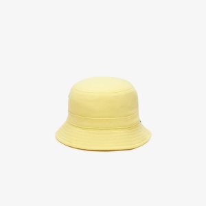 Lacoste Organic Algodon Bucket Amarillo | 1679-YZSNL