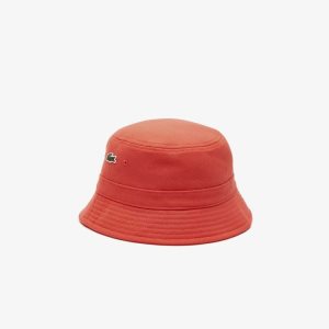 Lacoste Organic Algodon Bucket Naranjas | 9783-KCNHY