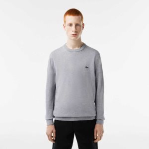 Lacoste Organic Algodon Crew Neck Gris | 0481-TOAXE