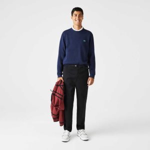 Lacoste Organic Algodon Gabardine Chinos Negras | 7869-DVOYL