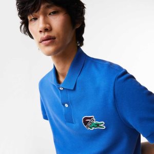 Lacoste Organic Algodon Pique Azules | 3265-FIDJM