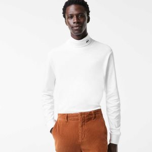 Lacoste Organic Algodon Turtleneck Blancas | 3207-MCHXO