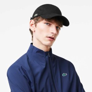 Lacoste Organic Algodon Twill Negras | 7358-RUCTN