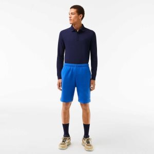 Lacoste Organic Brushed Algodon Fleece Azules | 1735-NLGIZ