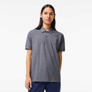 Lacoste Original L.12.12 Heathered Petit Pique Algodon Gris | 5134-KEHPS