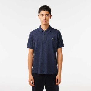 Lacoste Original L.12.12 Heathered Petit Pique Algodon Azules | 7509-BQNFO