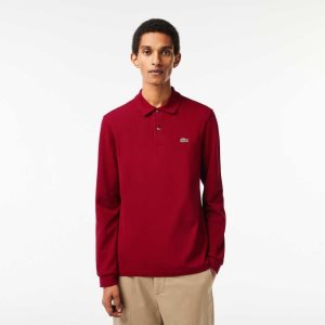 Lacoste Original L.12.12 Long Sleeve Algodon Burdeos | 5386-BHYCL