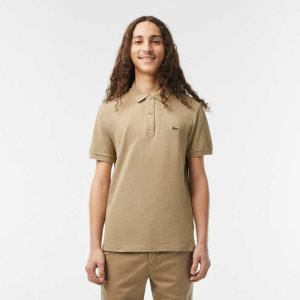 Lacoste Original L.12.12 Slim Fit Petit Pique Algodon Beige | 0369-ZTDUS