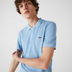 Lacoste Original L.12.12 Slim Fit Petit Pique Algodon Azules | 0985-LIVTB