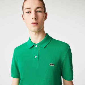 Lacoste Original L.12.12 Slim Fit Petit Pique Algodon Verde | 1384-PDGBF