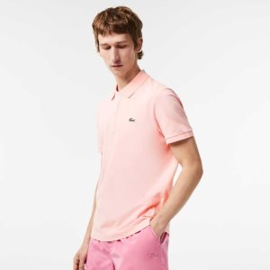 Lacoste Original L.12.12 Slim Fit Petit Pique Algodon Rosas | 6507-NTRVM