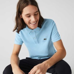 Lacoste Original L.12.12 Slim Fit Petit Pique Algodon Azules Claro | 8463-DNUBC