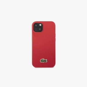 Lacoste Petit Pique Effect iPhone 14 Rojas | 0973-RFKMW