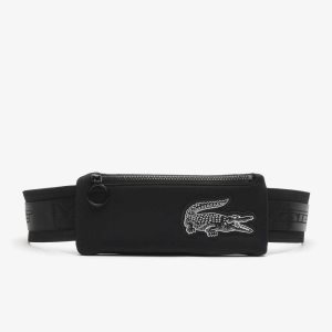 Lacoste Recycled Fiber Belt Negras | 3254-WNAEZ