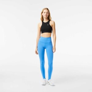 Lacoste Recycled Polyester Tapered Leggings Azules | 5691-CPIYW