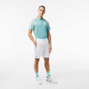 Lacoste Recycled Polyester Tenis Blancas Verde Amarillo | 5120-EPKQZ