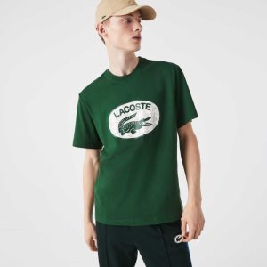 Lacoste Regular Fit Branded Monogram Print Verde | 5746-JCEQK