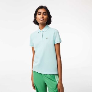 Lacoste Regular Fit Soft Algodon Petit Pique Verde Menta | 2401-TBJMU