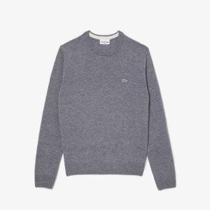 Lacoste Regular Fit Speckled Print Lana Jersey Gris | 9605-JHBQZ