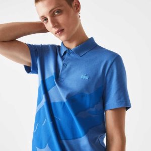 Lacoste Regular Fit Stretch Organic Algodon Azules | 0326-JZSMQ