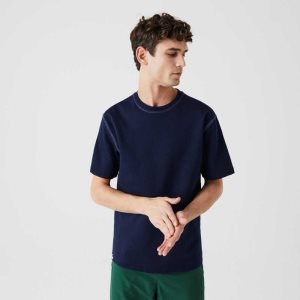 Lacoste Reversible Algodon Blend Pique Azul Marino Azules Azules | 5412-EKOGX