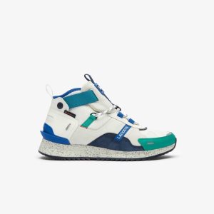 Lacoste Run Breaker Cuero Outdoor Blancas Verde | 6843-DOSRV