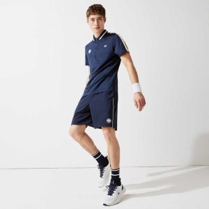 Lacoste SPORT French Open Edition Ligeros Stretch Azul Marino Azules Blancas Azul Marino Azules | 9563-BHUDE