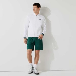 Lacoste SPORT Houndstooth Patterned Respirable Verde Blancas | 4836-LYWIZ