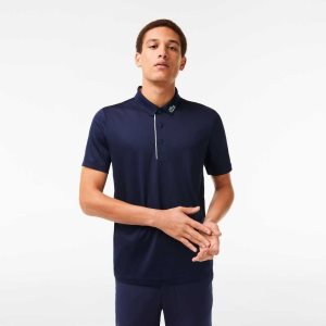 Lacoste SPORT Jersey Golf Azul Marino Azules Blancas | 4695-EKVXH