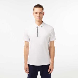 Lacoste SPORT Jersey Golf Blancas Azul Marino Azules | 5391-IPVWD