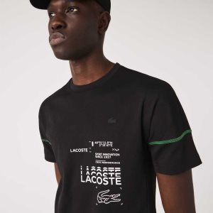 Lacoste SPORT Lettered Technical Algodon Negras Blancas | 1347-OSGDX