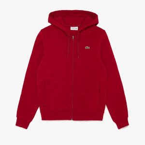 Lacoste SPORT Ligeros Bi-material Hoodie Burdeos | 0458-FDRMZ