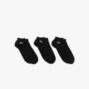 Lacoste SPORT Low-Cut 3-Pack Negras | 3152-EIPHL