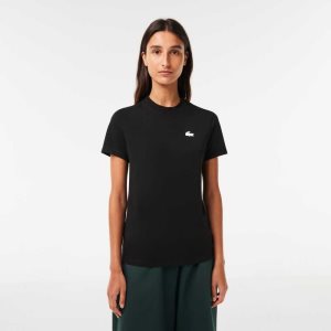 Lacoste SPORT Organic Algodon Jersey T-Shirt Negras | 4623-KVFDR