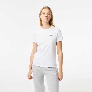 Lacoste SPORT Organic Algodon Jersey T-Shirt Blancas | 8053-GASRK