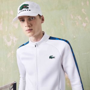 Lacoste SPORT Printed Zip Tenis Blancas | 4759-OBSGP