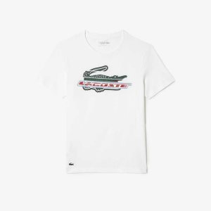 Lacoste SPORT Regular Fit Organic Algodon Blancas | 5316-JTFXH