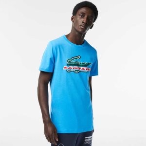 Lacoste SPORT Regular Fit Organic Algodon Azules | 8406-XZHSY