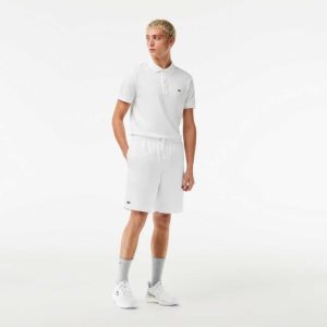 Lacoste SPORT Tenis Solid Diamond Weave Blancas | 0358-ETQBZ