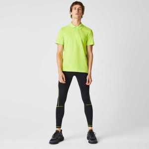 Lacoste SPORT Thermal Leggings Negras Amarillo | 9132-CNDAE