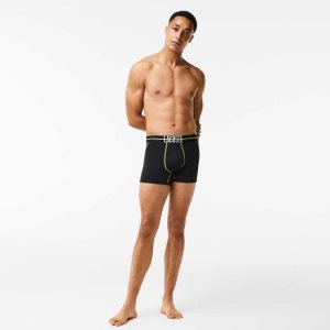 Lacoste Seamless Jersey Trunk Negras Amarillo | 7564-DZCQO