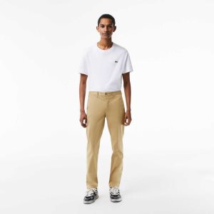 Lacoste Slim Fit Stretch Algodon Chinos Beige | 0574-TBLYC