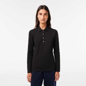 Lacoste Slim Fit Stretch Pique Negras | 2175-GWNIC